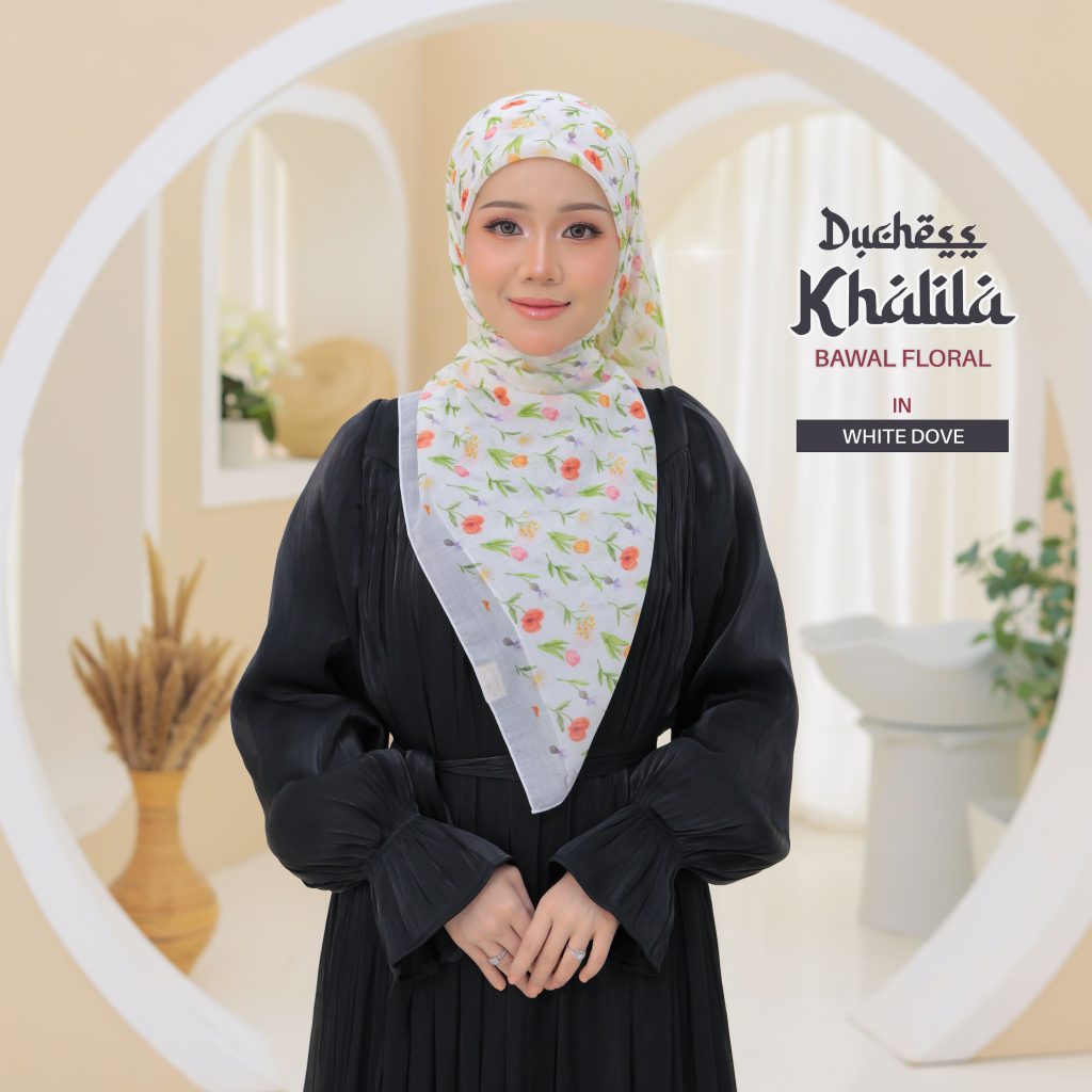 BAWAL FLORAL KHALILA -WHITE DOVE