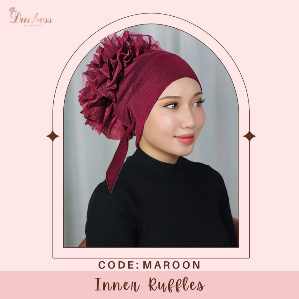 Inner Ruffles Kepok-Kepok - Maroon