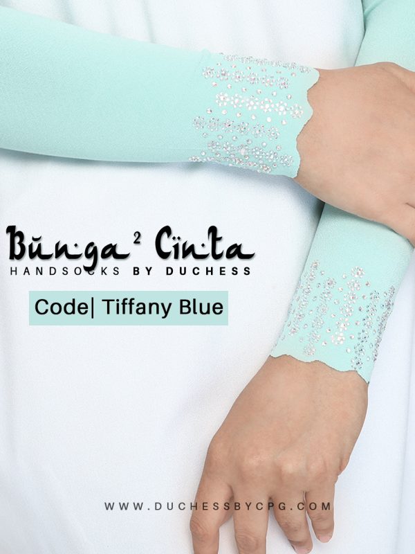 DUCHESS BUNGA-BUNGA CINTA HANDSOCKS – TIFFANY BLUE