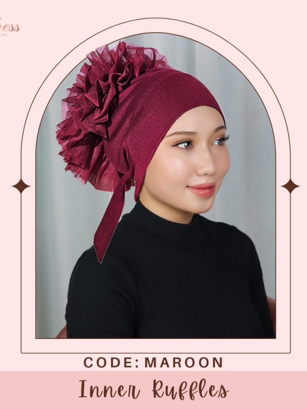 Inner Ruffles Kepok-Kepok – Maroon