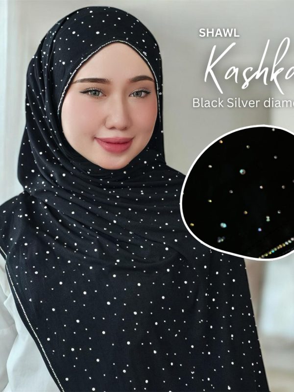 SHAWL KASHKA EXCLUSIVE BLINK BLINK – BLACK (SILVER)